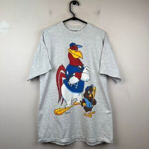 Vintage 1994 Looney Tunes Foghorn Leghorn & Chicken Hawk baseball shirt size L
